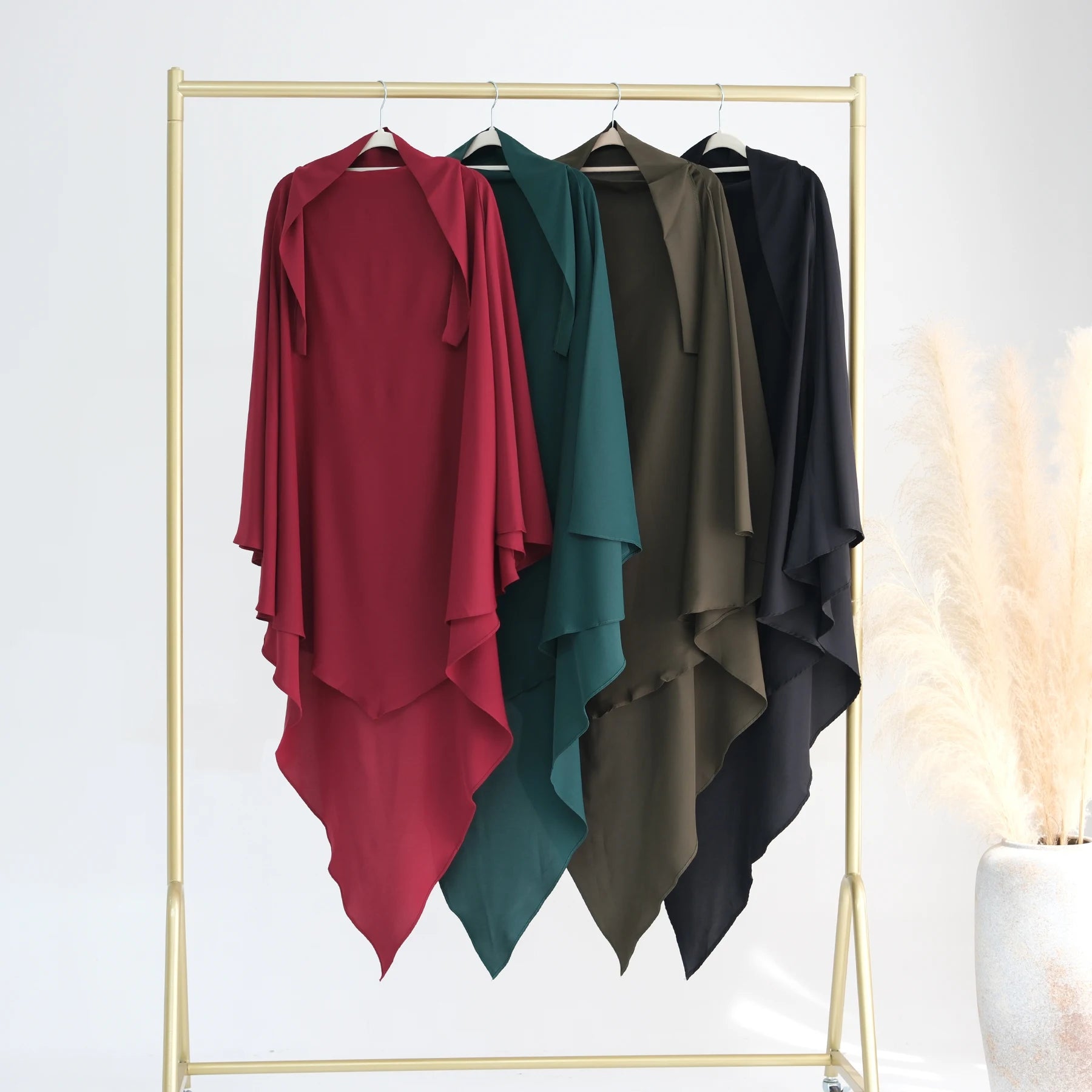 Extra-Long Khimar Hijab Scarf for Muslim Women, Islamic Clothing Prayer Headcover, Dubai Turkish Hijabi Headscarf, Ramadan Eid