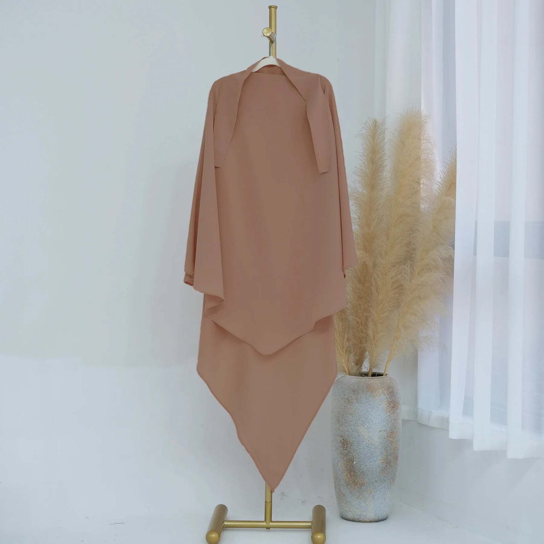 Extra-Long Khimar Hijab Scarf for Muslim Women, Islamic Clothing Prayer Headcover, Dubai Turkish Hijabi Headscarf, Ramadan Eid