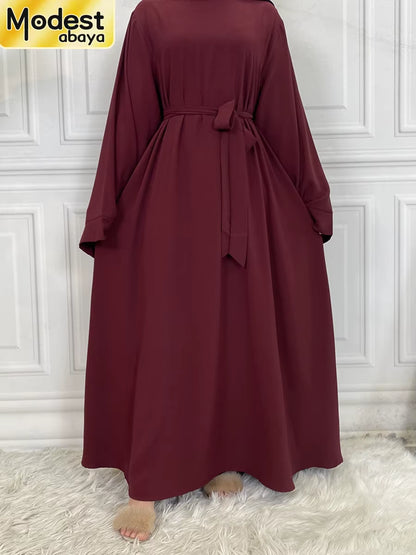Modest Abaya Ramadan Musulman De Mode Maxi Robe Turkey Kaftan Islamic Clothing Muslim for Women Hijab Dress Caftan Vestidos