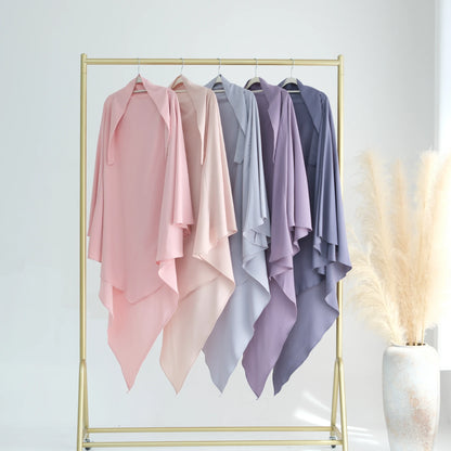 Extra-Long Khimar Hijab Scarf for Muslim Women, Islamic Clothing Prayer Headcover, Dubai Turkish Hijabi Headscarf, Ramadan Eid
