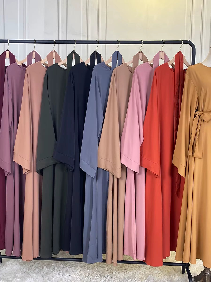 Modest Abaya Ramadan Musulman De Mode Maxi Robe Turkey Kaftan Islamic Clothing Muslim for Women Hijab Dress Caftan Vestidos